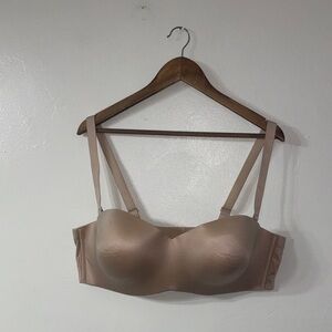 City Chic Tan Convertible Padded Bra Strapless Nude Plus Size 46D